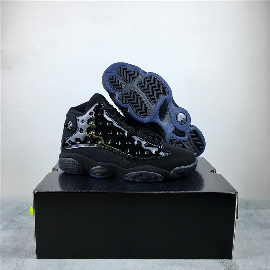 Air Jordan 13 Cap And Gown Black Gamma Blue Shoes